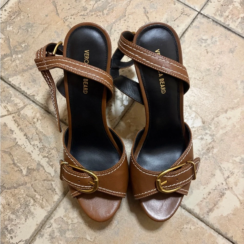 Veronica Beard Women's Leonarda Ankle Strap Platform Sandals